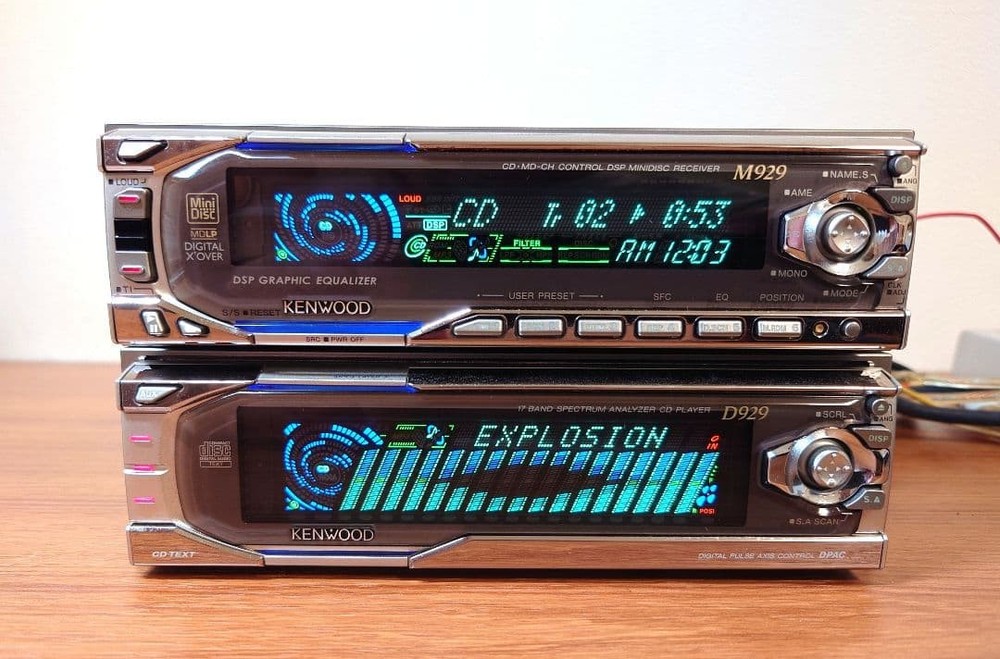 Kenwood M929 D929 CD MD Player Head Unit Set JDM Old School Car Audio Japan