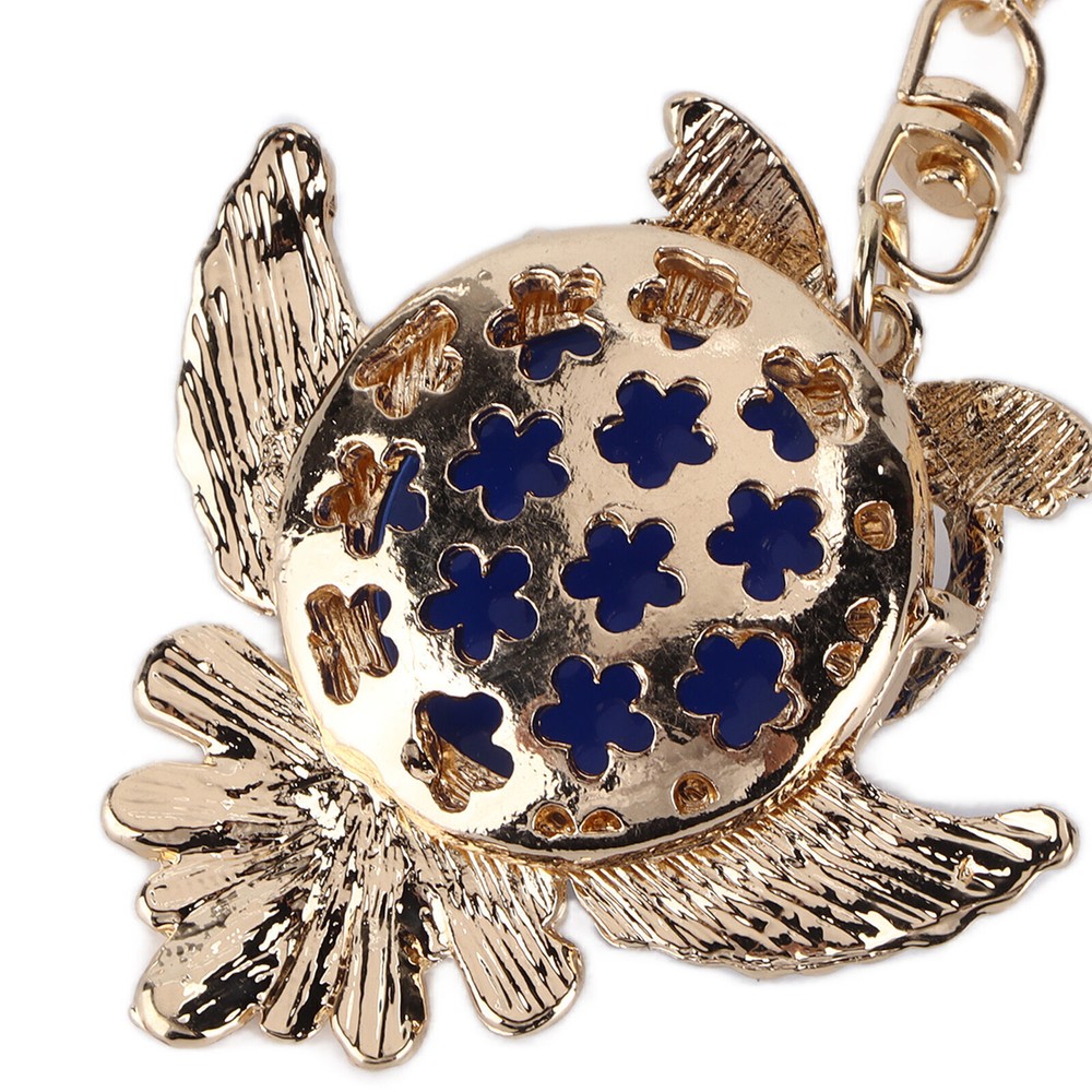 Rhinestone Keychain Fashion Jewelry Bag Purse Accessories with Owl Blue Turkish