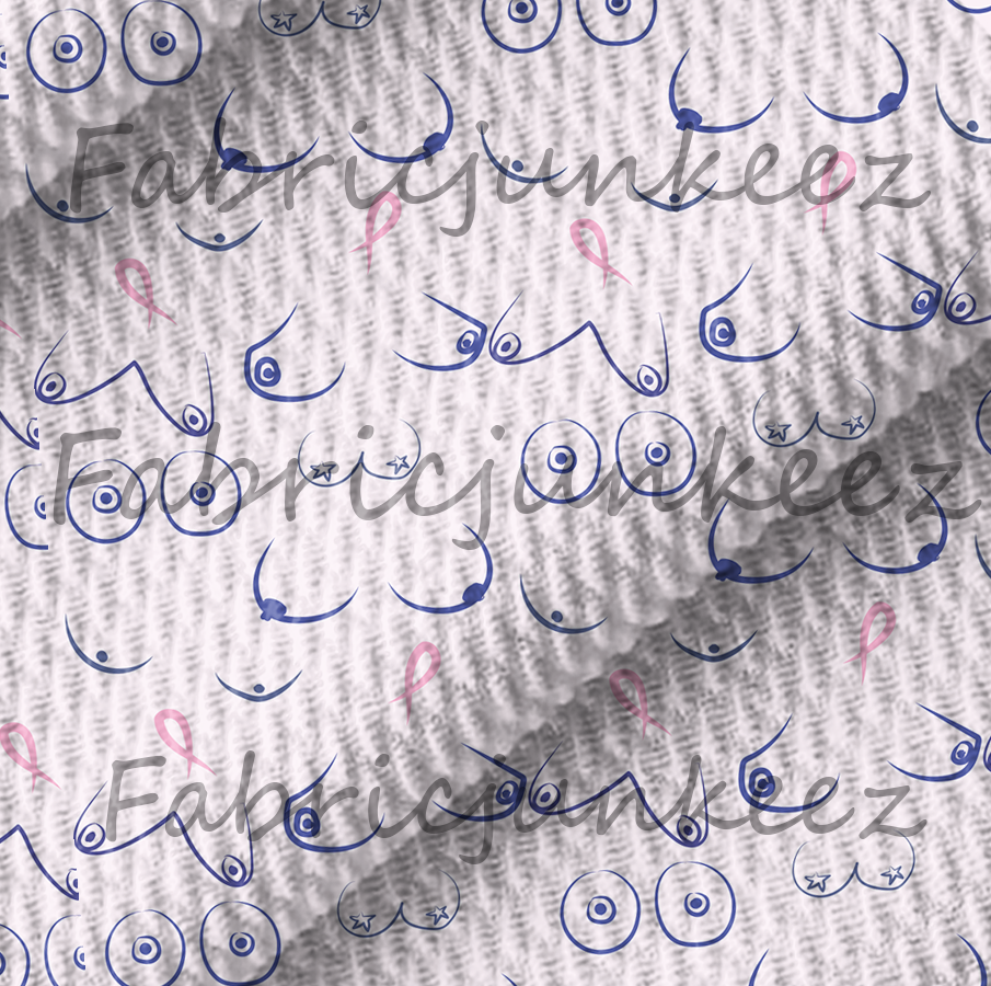 Breast Cancer Awareness PinkBullet DBP Liverpool Stretch Knit Fabric By The Yard