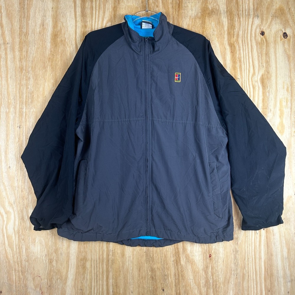 Vintage Nike Court Full-Zip Band Embroidered Windbreaker Men's Size Medium 90's