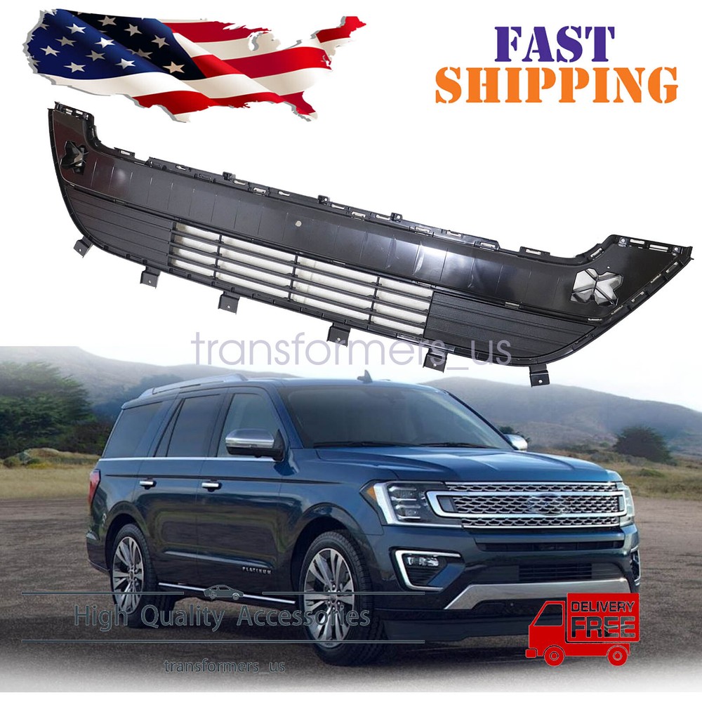 Bumper Face Bar Grille JL1Z17K945AB For 2018 2019 2020 2021 Ford Expedition New