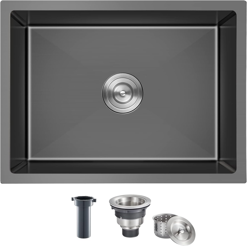 22x18 Inch Tight Radius Stainless Steel Undermount Kitchen Sink Drop-In 18 Gauge