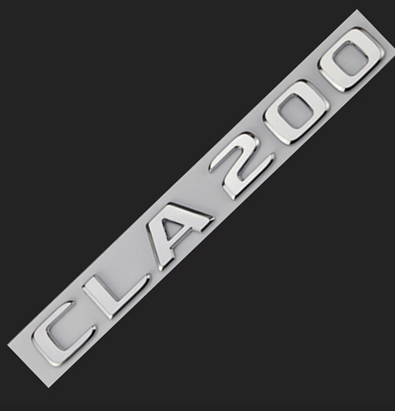For CLA200 Car Rear Sticker Trunk Emblem Boot Back Letters Silver Chrome