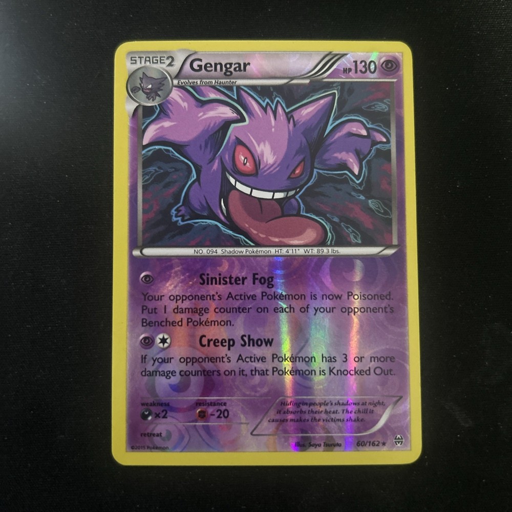Pokemon Gengar Reverse Holo Rare 60/162 Breakthrough LP Condition
