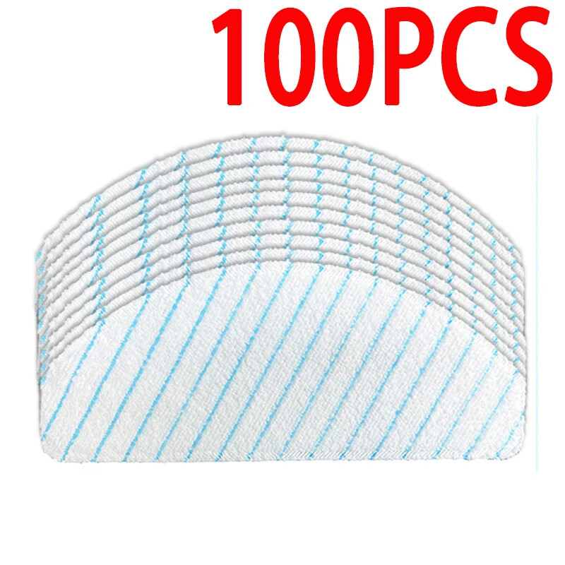 100 Pack Disposable Mop Pads Compatible with Ecovacs Deebot Ozmo Robot Vacuum Cleaner Replacement Parts