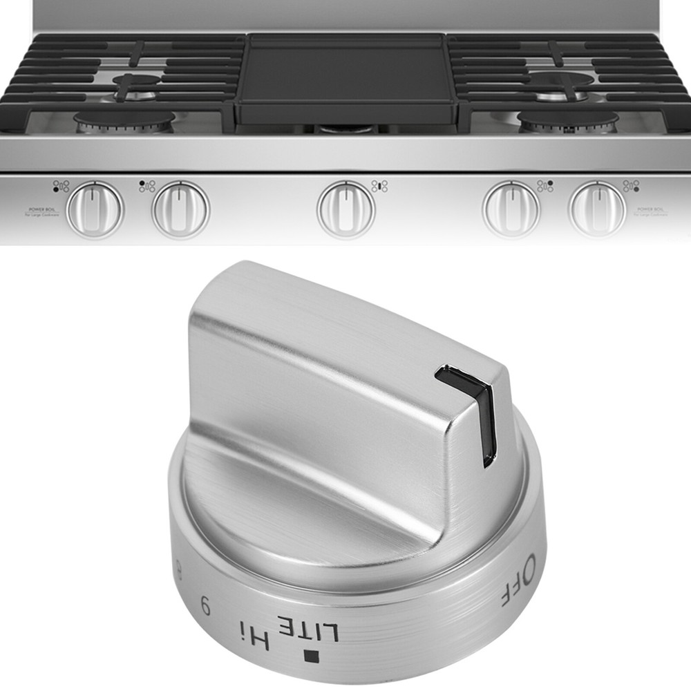 1Pcs Stainless Steel Control Knob Replacement For GE Gas Range Stove WB03X24818