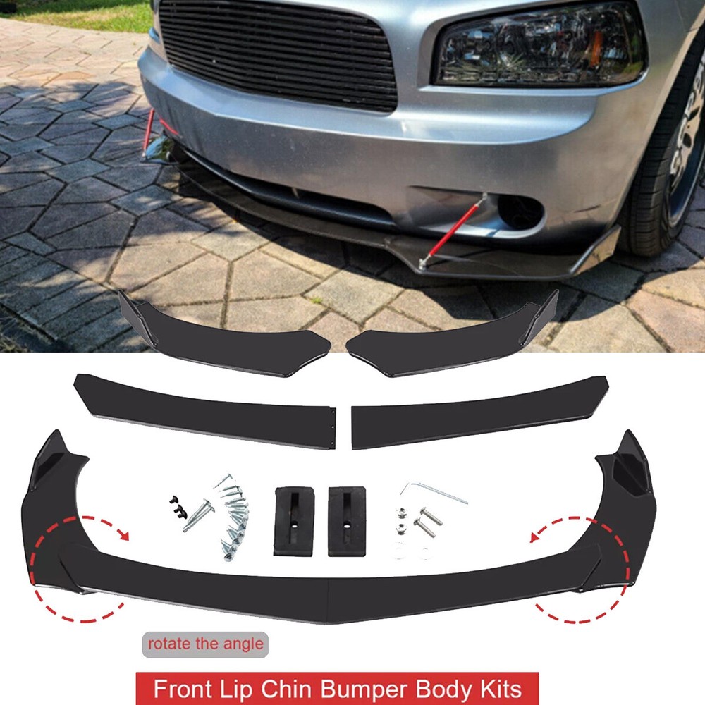 Glossy Black Front Bumper Lip Splitter Spoiler for Volvo 60 90 Series
