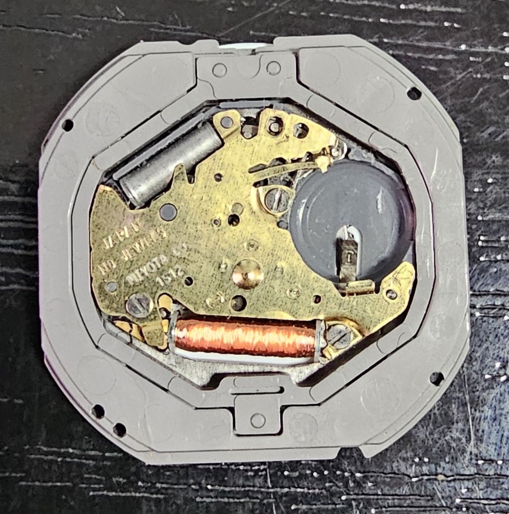 Vintage Miyota 1S12 Quartz Watch Movement Untested As-Is For Repair