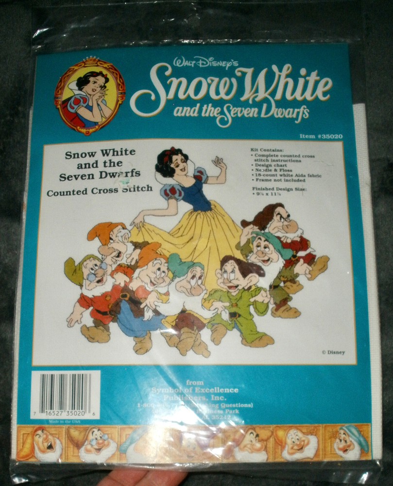 Disney Snow White and the Seven Dwarfs Counted Cross Stitch Kit 35020 Brand New Sealed