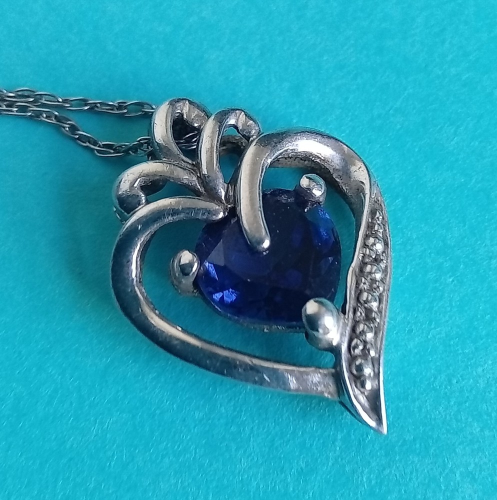 925 Sterling Silver Heart Pendant Necklace with Chain