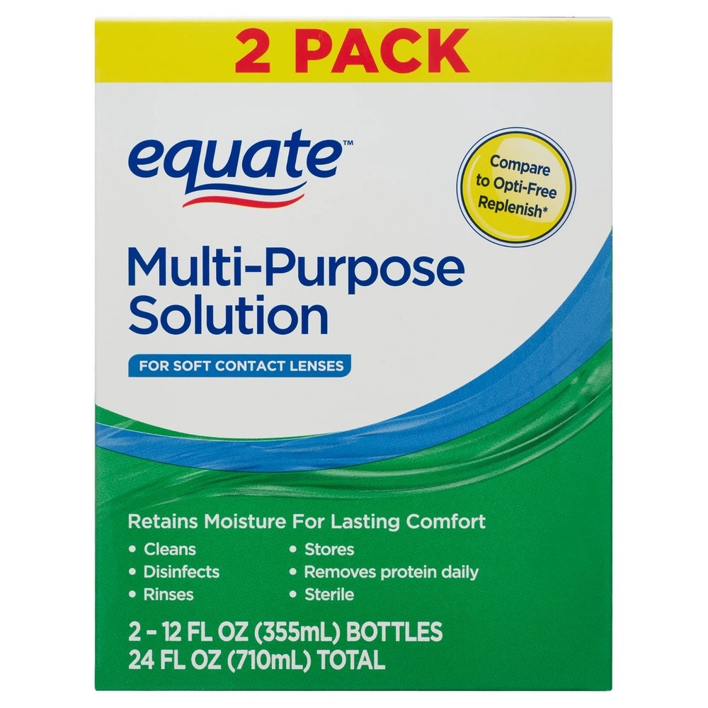 Equate Multi-Purpose Solution Twin Pack, 12 fl oz