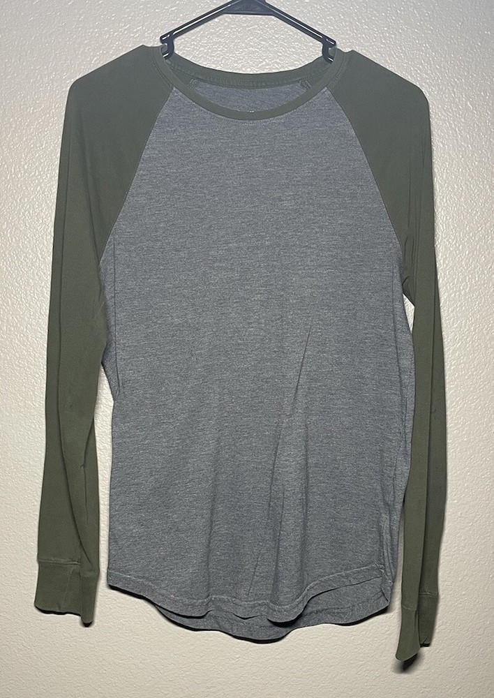 Men's Long Sleeve Goodfellow & Co T-Shirt in Forest Green & Gray