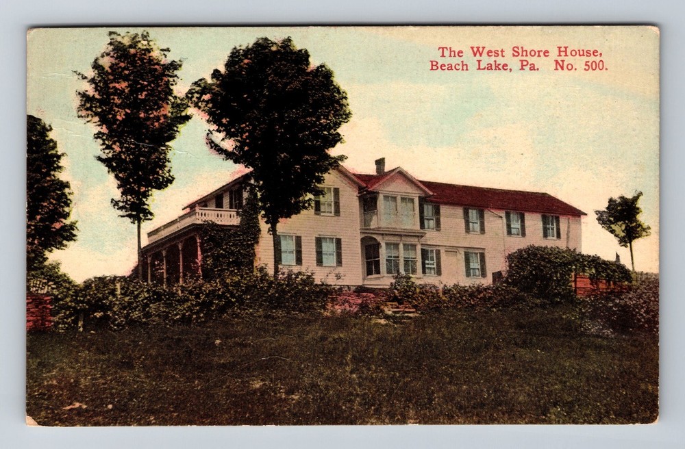 Beach Lake PA-Pennsylvania The West Shore House Vintage Postcard Standard Post