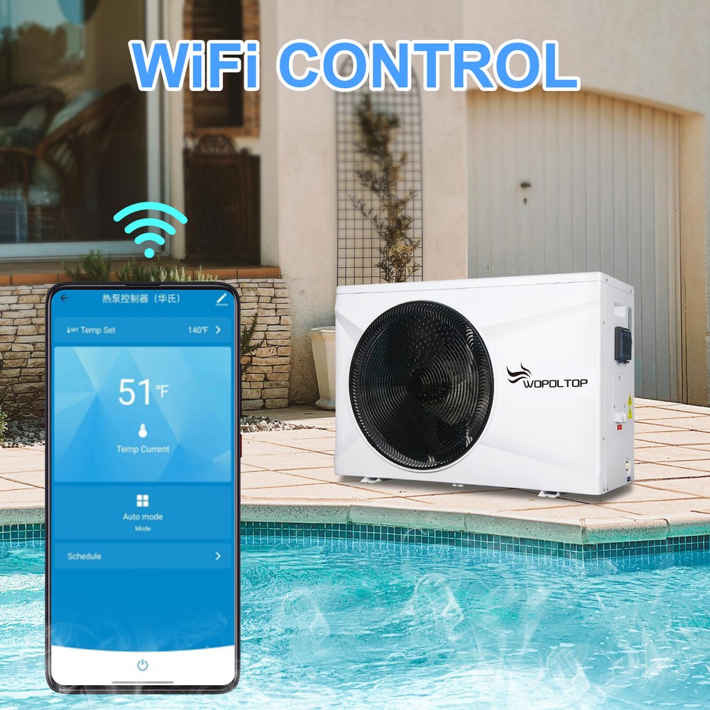 35K BTU Full DC Inverter Pool Heat Pump 10kW Energy Efficient Swimming Pool Heater-image