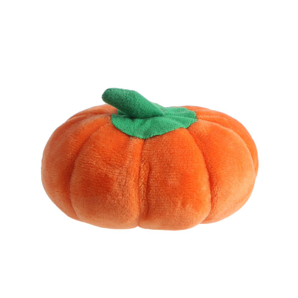 Plush Toys Interactive Pumpkin Shaped Orange Chew Toys Dog Kitten
