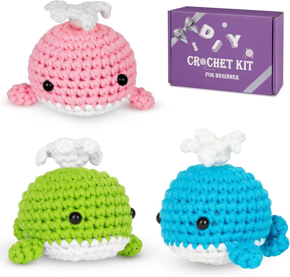 Auoinge Crochet Kit for Beginners - Knitting Kit for Adults & Kids | Learn to Cr
