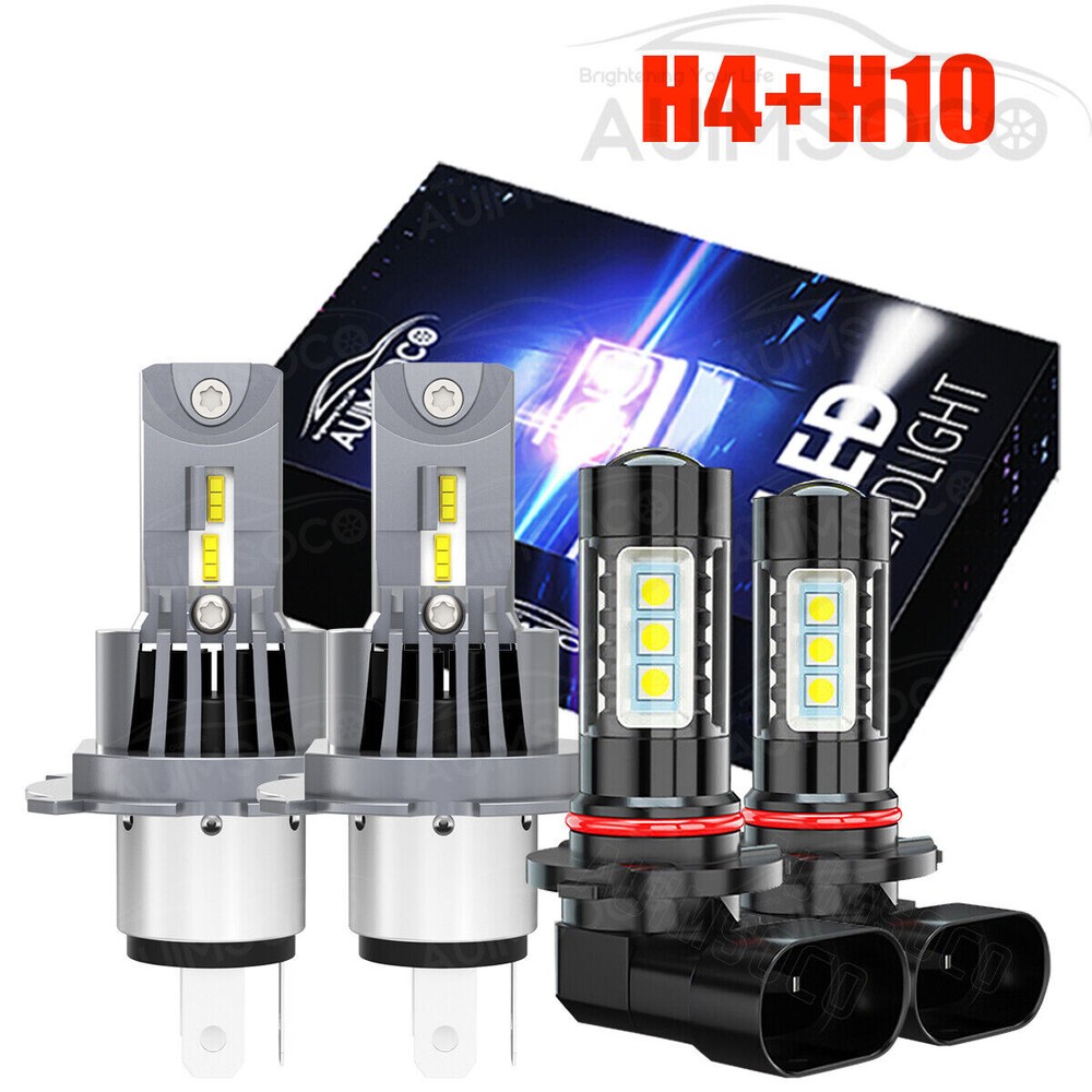 Para For Toyota Hilux 2004-2019 Kit de faros LED Hi/Low+Kit de luces antiniebla