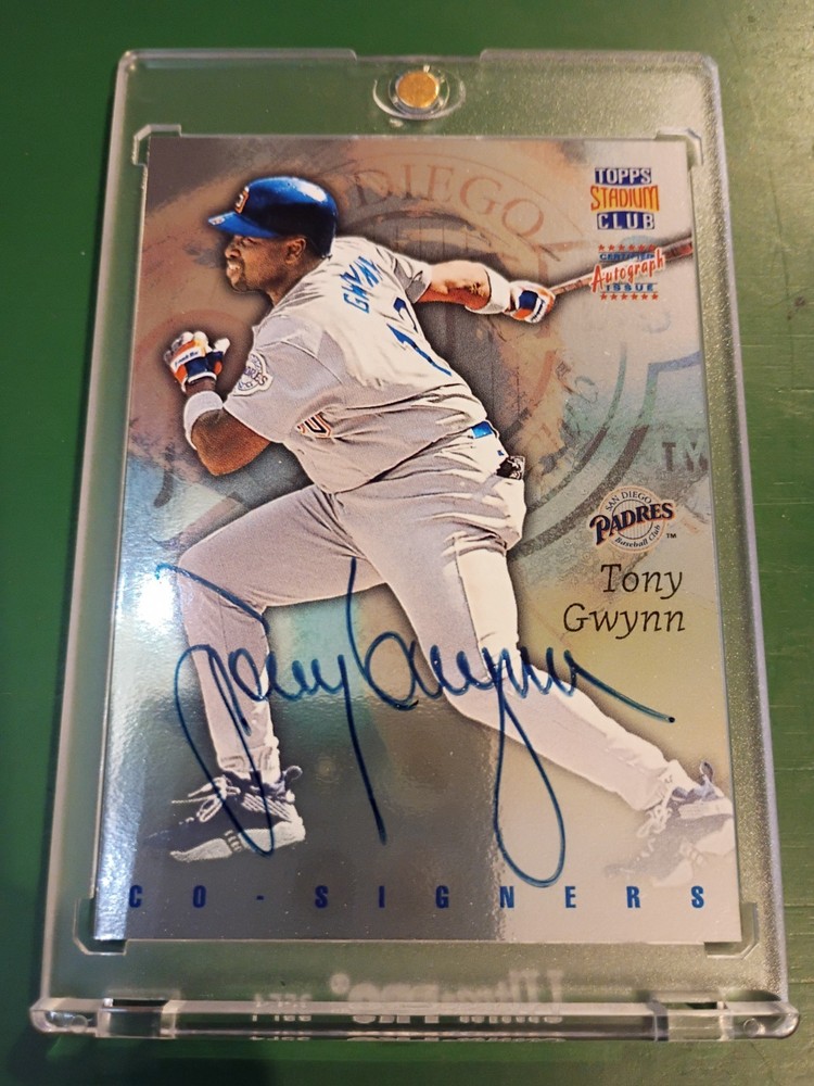 1997 Topps Stadium Club Tony Gwynn Auto Autograph On-Card Karim Garcia CoSigners