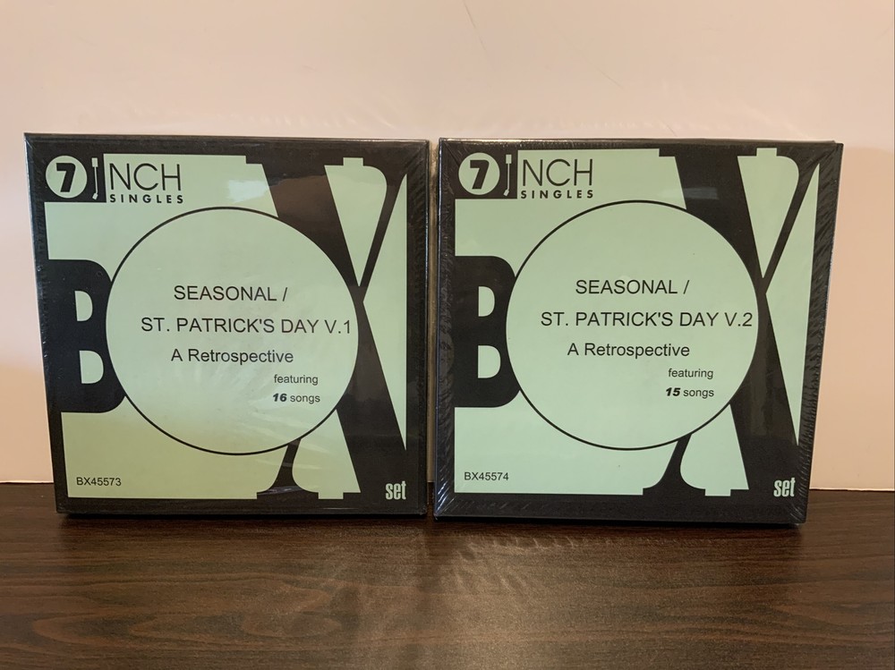 Seasonal/St. Patrick’s Day Vol 1 & 2, Retrospective 7” Vinyl Box Set NEW SEALED!-image