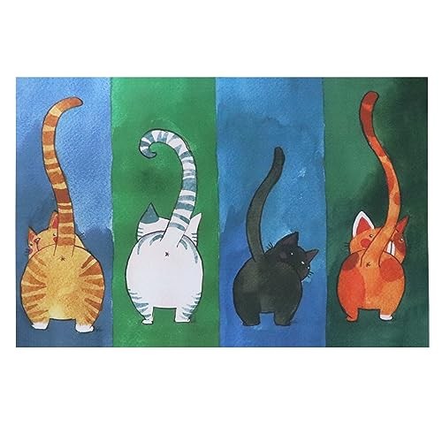 Funny Welcome Mats for Front Door Home Door Mat Doormat Rubber Floor Mats Cat