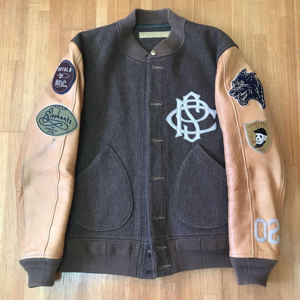 Old Joe Stadium Leather Jacket Limited Edition Size 36 Used Patches