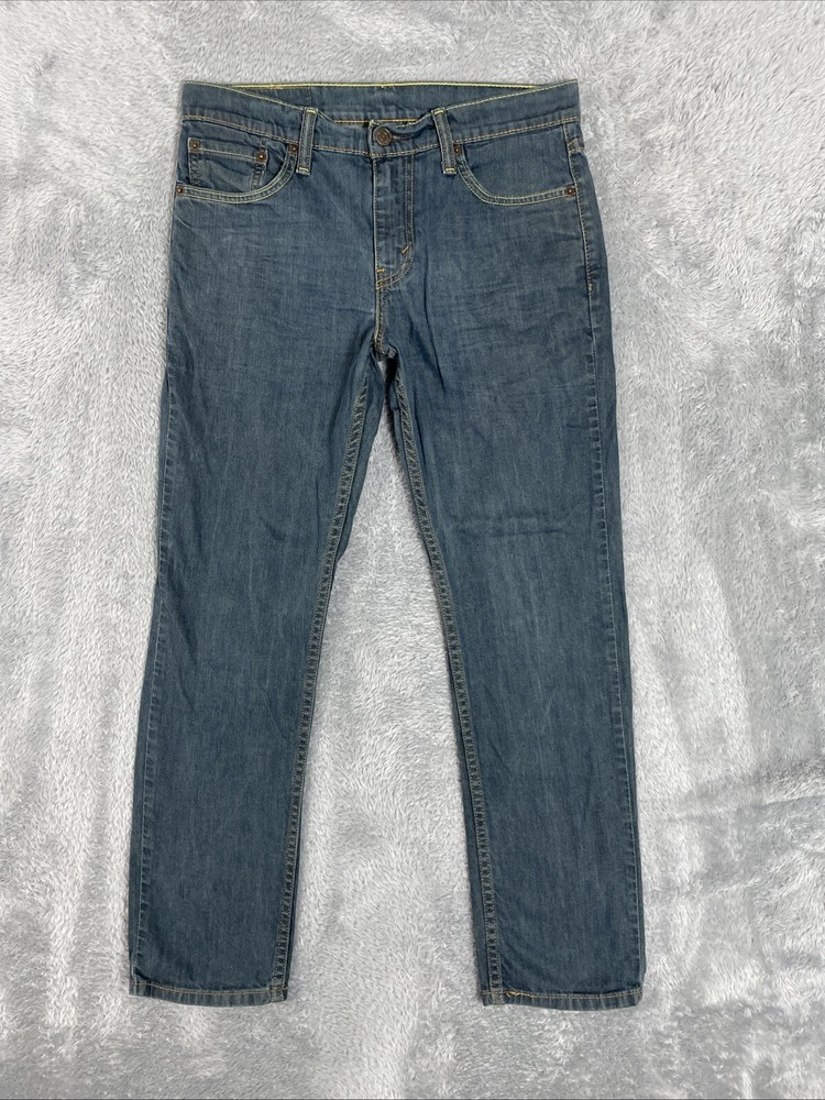 Levis 511 Jeans Men's 31x28.5 (Actual) Blue Slim Fit Straight Leg Flex Denim