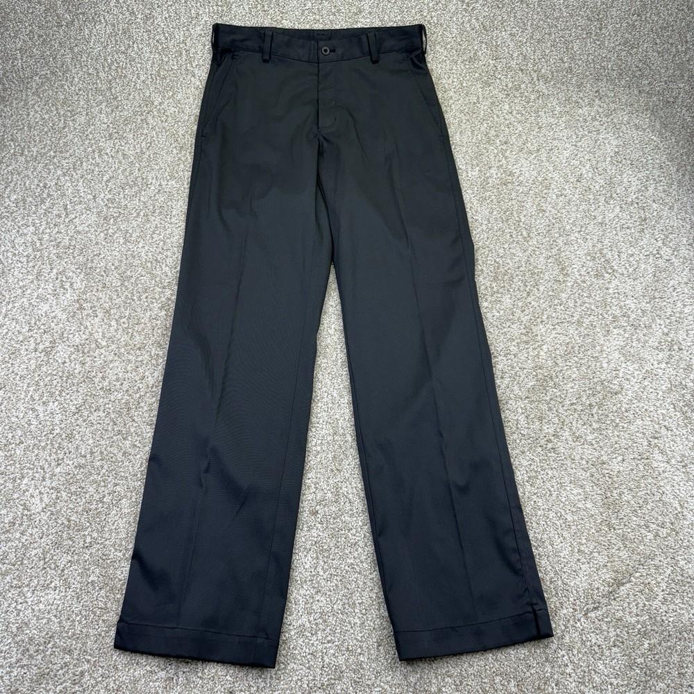 Nike Golf Dri Fit Pants Mens Size 30x32 Black Flat Front Golfer 472532-010