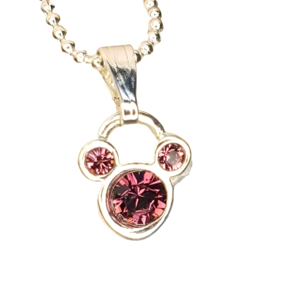 Disney Mickey Mouse July Birthstone Necklace