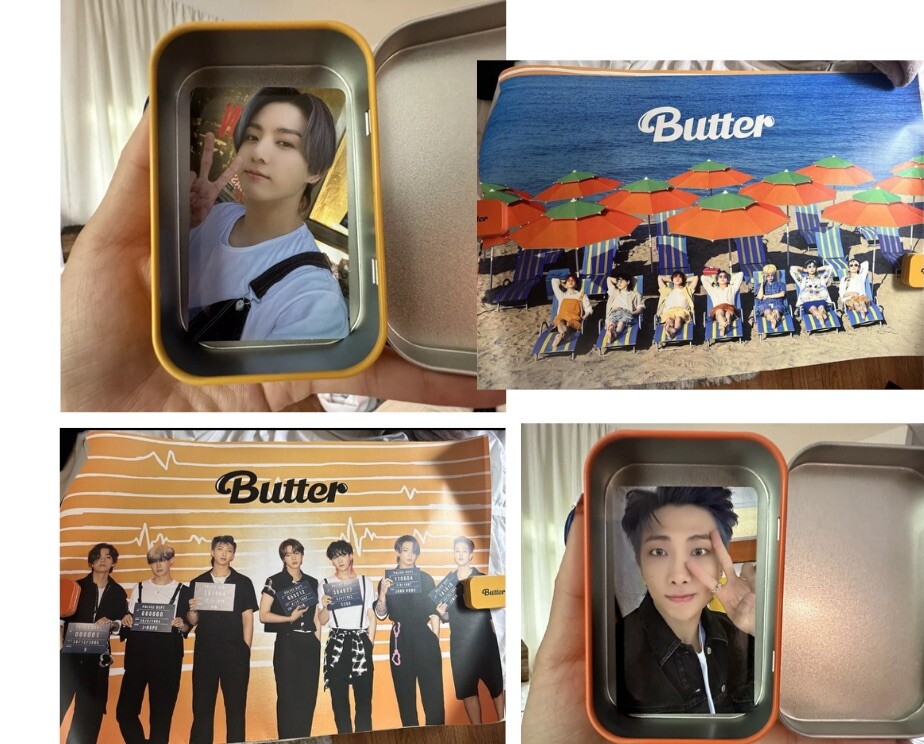 BTS Butter 2 Set Posters Unfolded with 2 Photo Cards JK RM