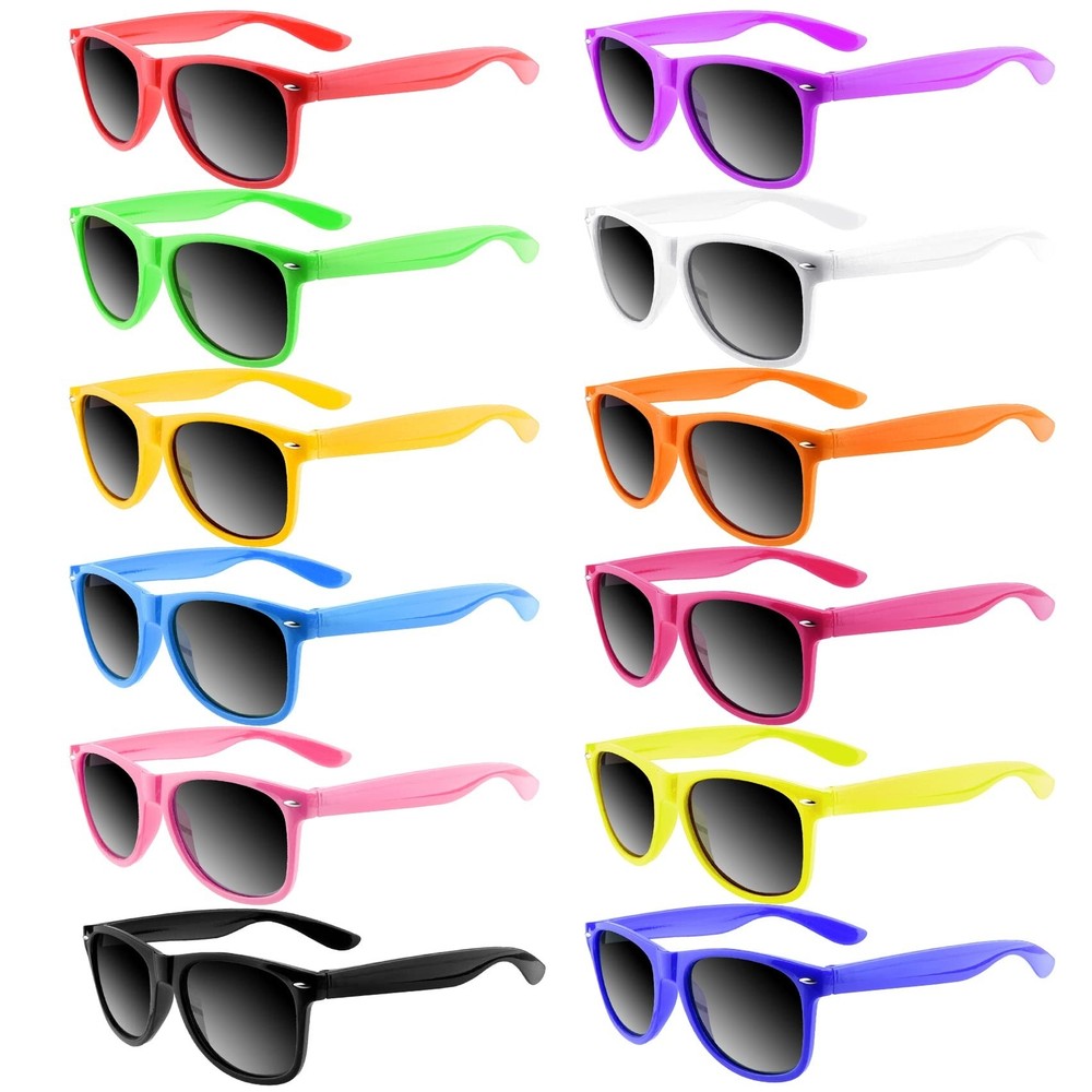 TUPARKA 12 Pack Neon Sunglasses for Parties & Goody Bags