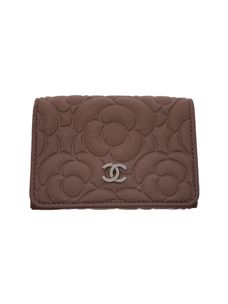 Chanel Tri-Fold Camellia CC Pink Pre-Loved Wallet AP0116