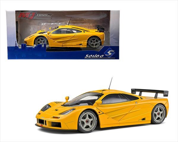 Mini Car 1/18 Mclaren F1 Gtr Short Tail Yellow Solido Special  Model 1996
