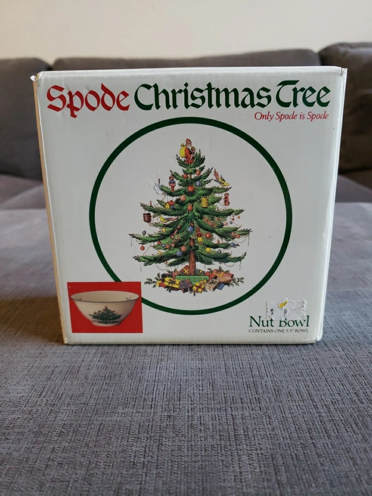 Spode Christmas Tree Nut Candy Bowl England S3324 U