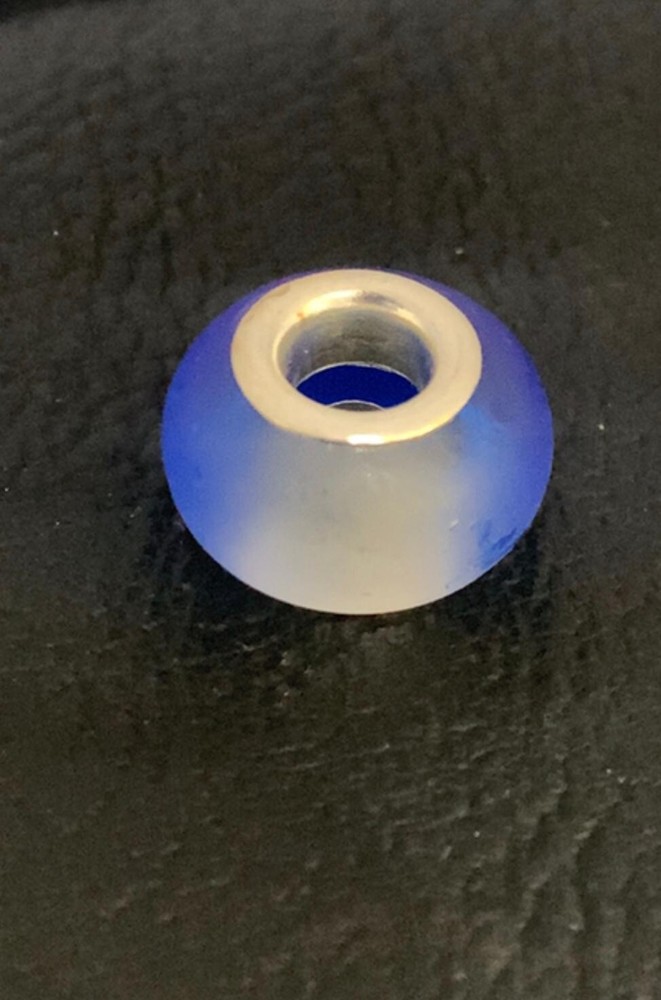 Blue White Pandora-style Alloy Spacer Bead Charm for Bracelets