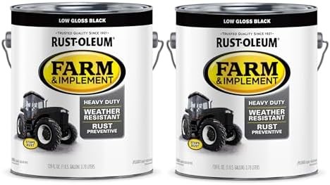 Rust-Oleum 280168 Farm Implement Enamel Paint Black 2 Gallons