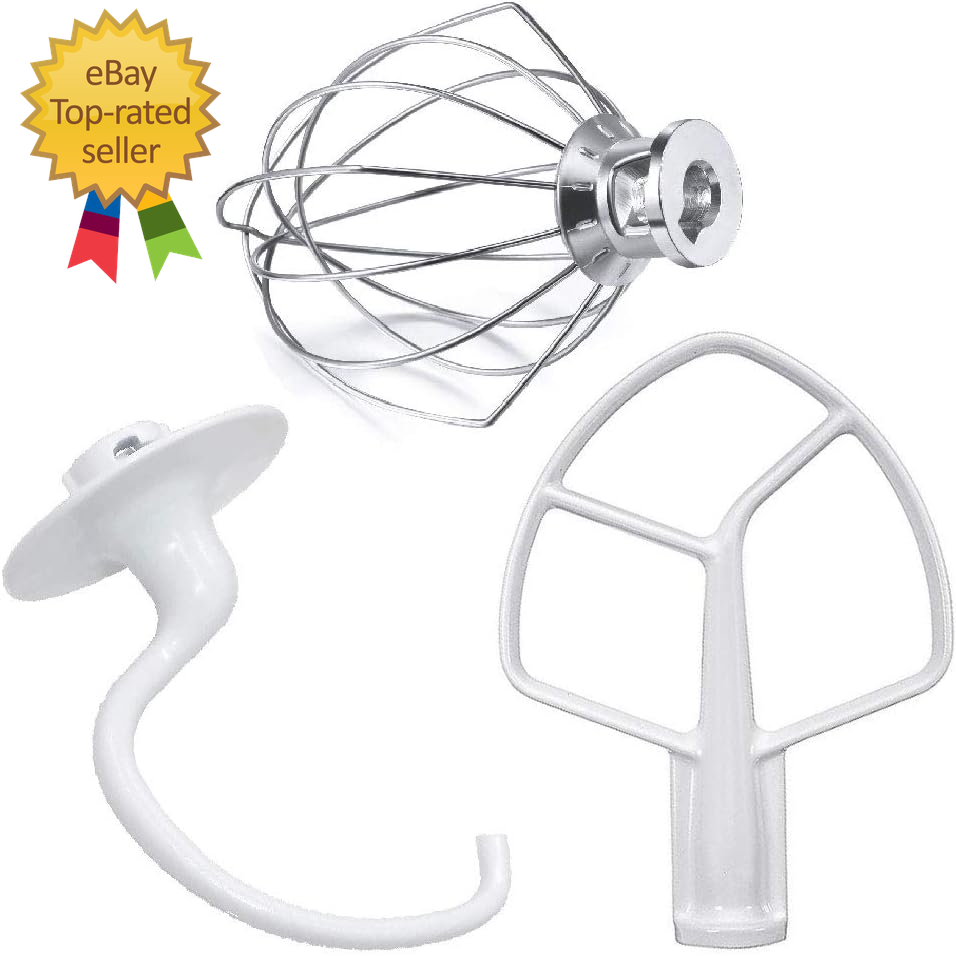 3-Piece Kitchen Mixer Set with K5AB Coated Flat Beater & K5Adh Accessories