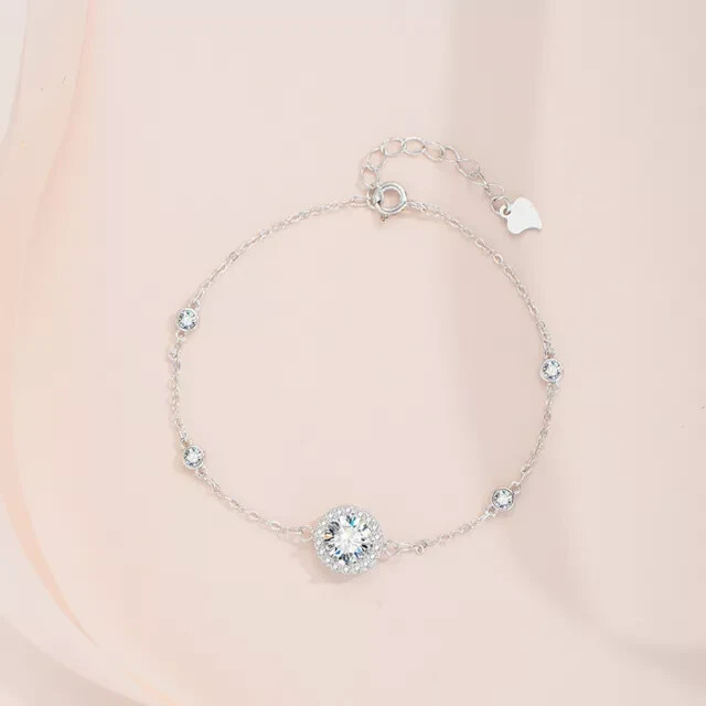 Men's 4CT Lab Diamond Tennis Bracelet in 14K White Gold Plated 7 Inch