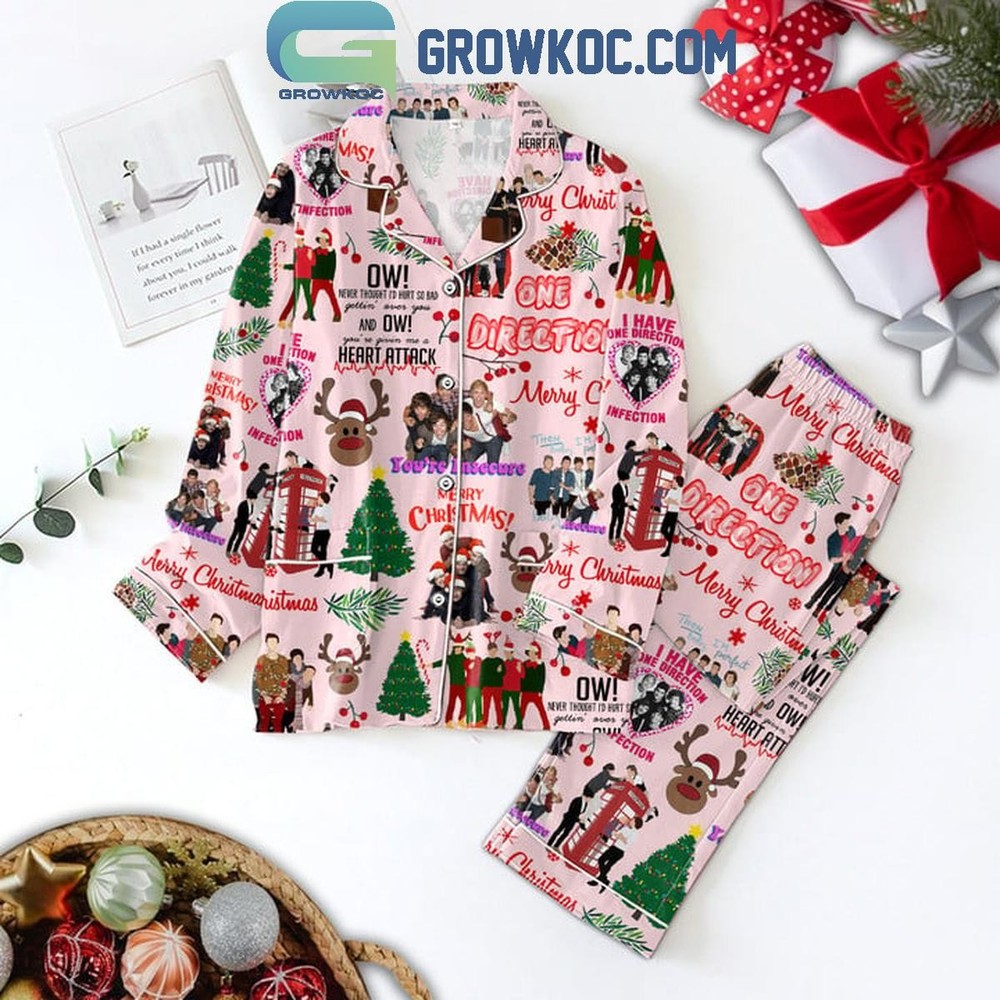 One Direction Holiday 2024 Festive Polyester Pajama Set  