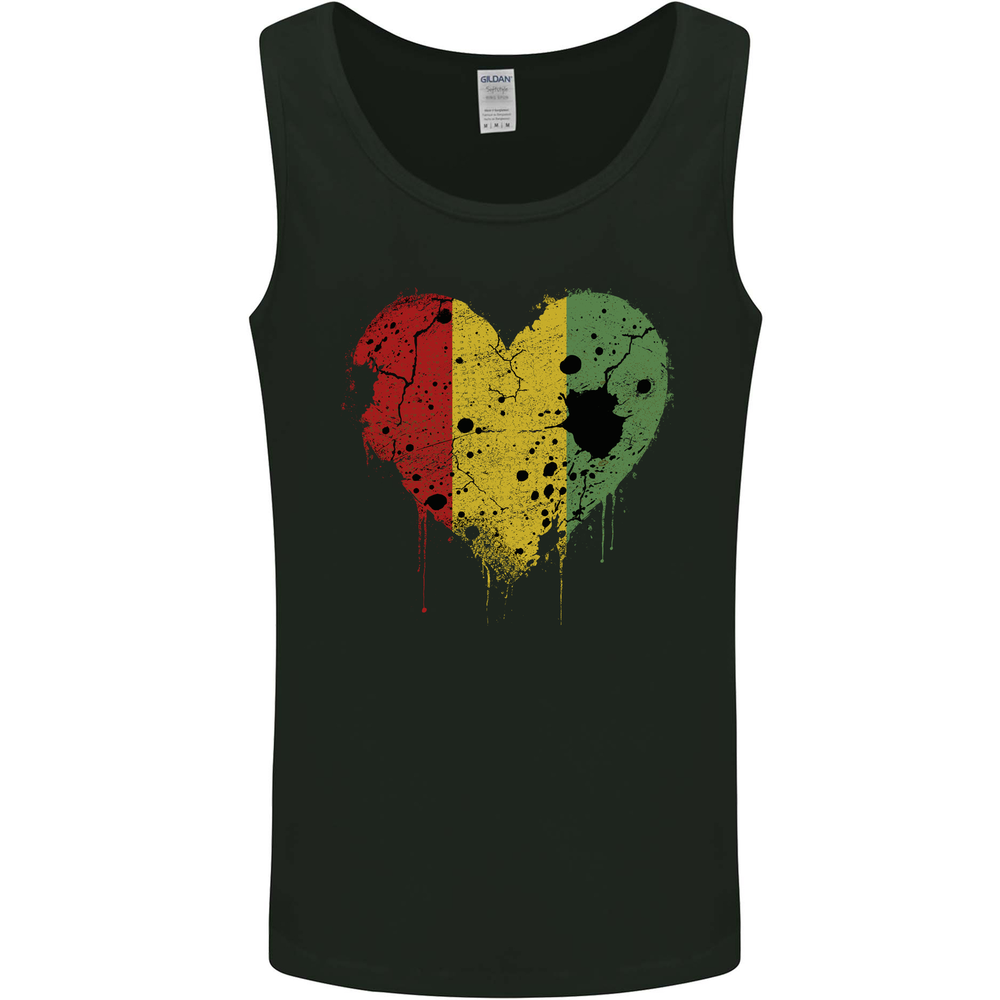 Love Guinea Flag Guinean Day Football Mens Vest Tank Top