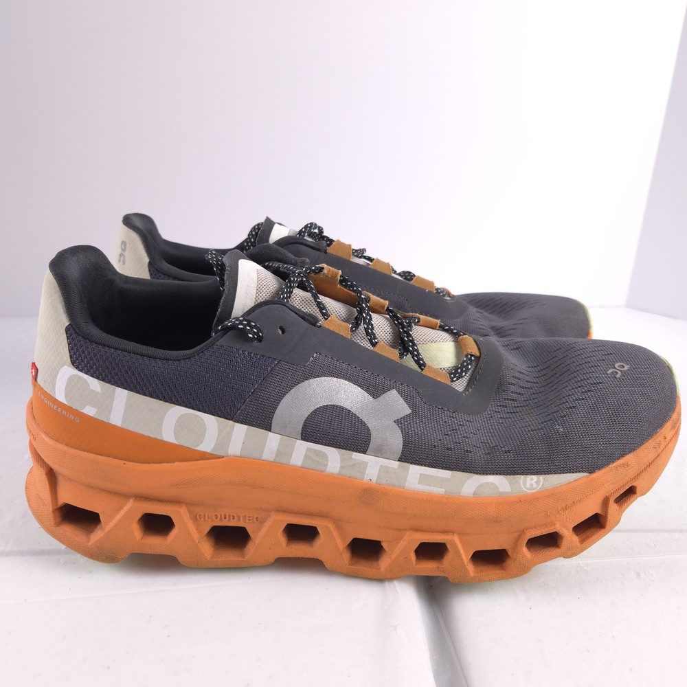 On Cloud Monster Men’s Size 11 Running Shoes Orange Grey Sneakers 61.98656