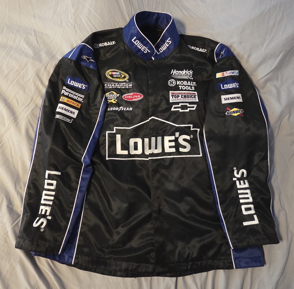 NASCAR Jacket Lowes Black JH Design Jimmie Johnson Racing Men’s Size 2XL