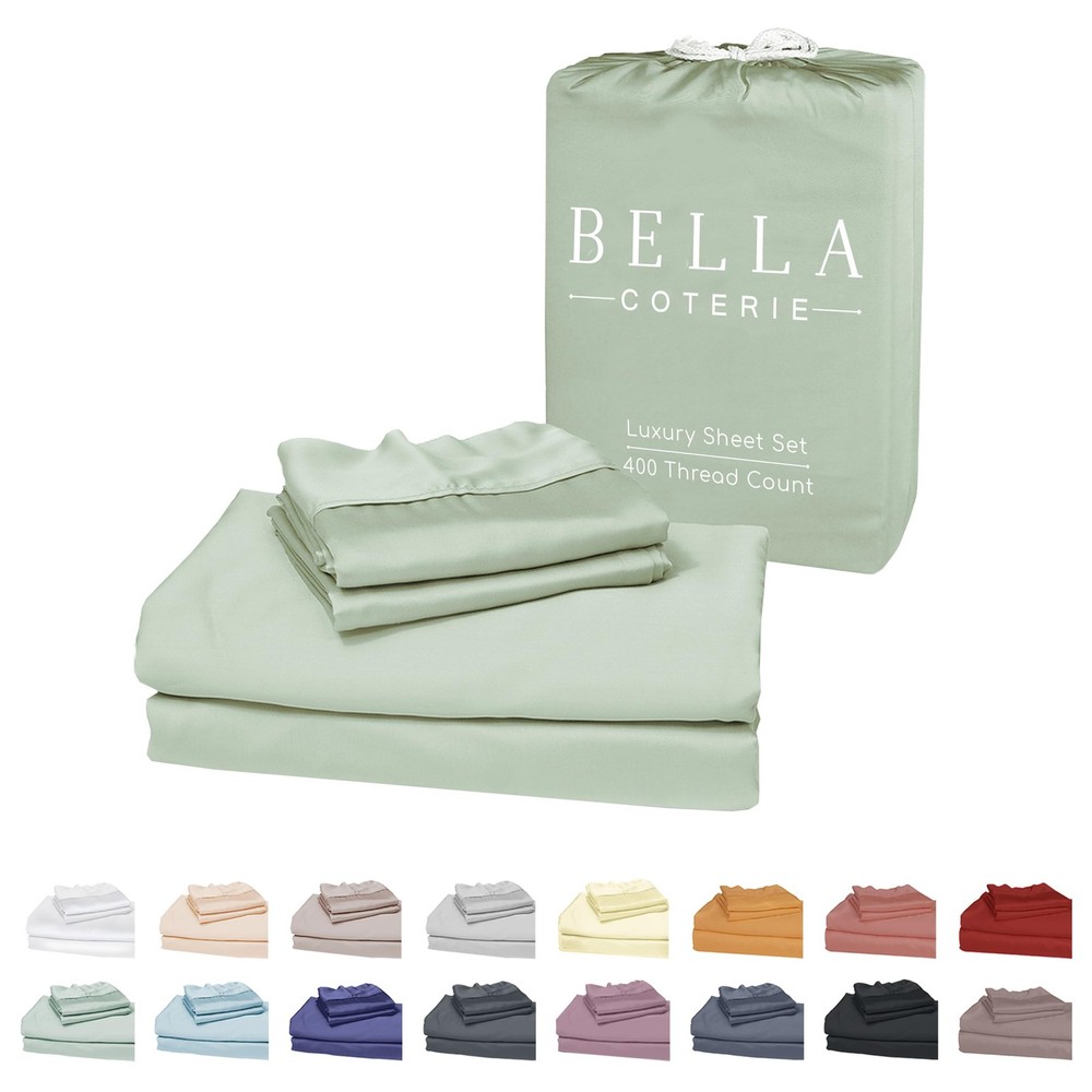 Bella Coterie Organic Bamboo Viscose Queen Sheet Set – Soft Luxury Bedding