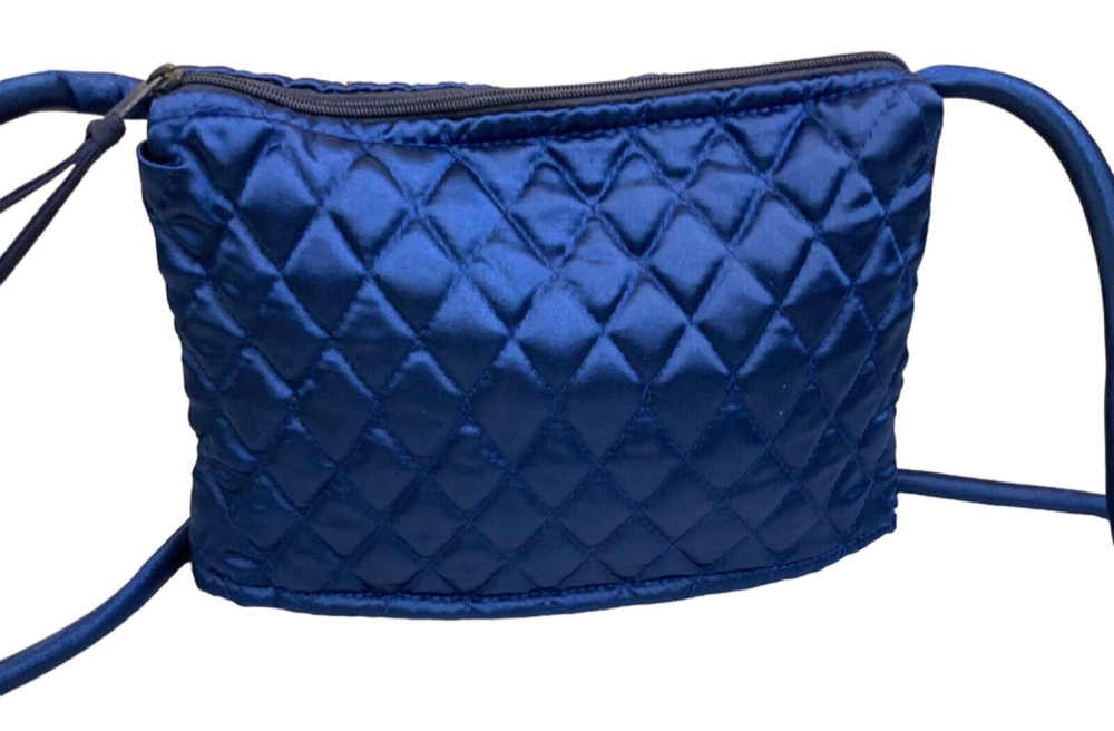 Naples Bag co. Blue Diamond Quilted Crossbody/Shoulder Purse, Handbag