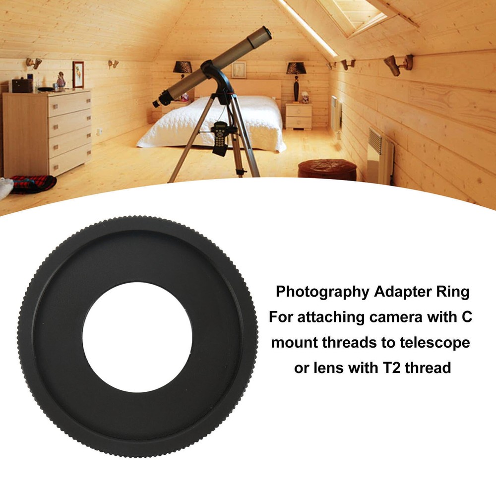 C Mount to T2 5P9866B Screw Adapter Aluminum Alloy Camera Lens Mount Adapter