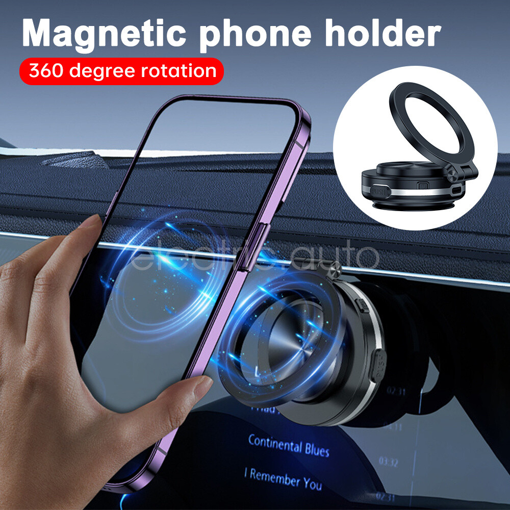 360° Rotation Magnetic Car Phone Holder Strong Vacuum Suction Mobile Phone Mount