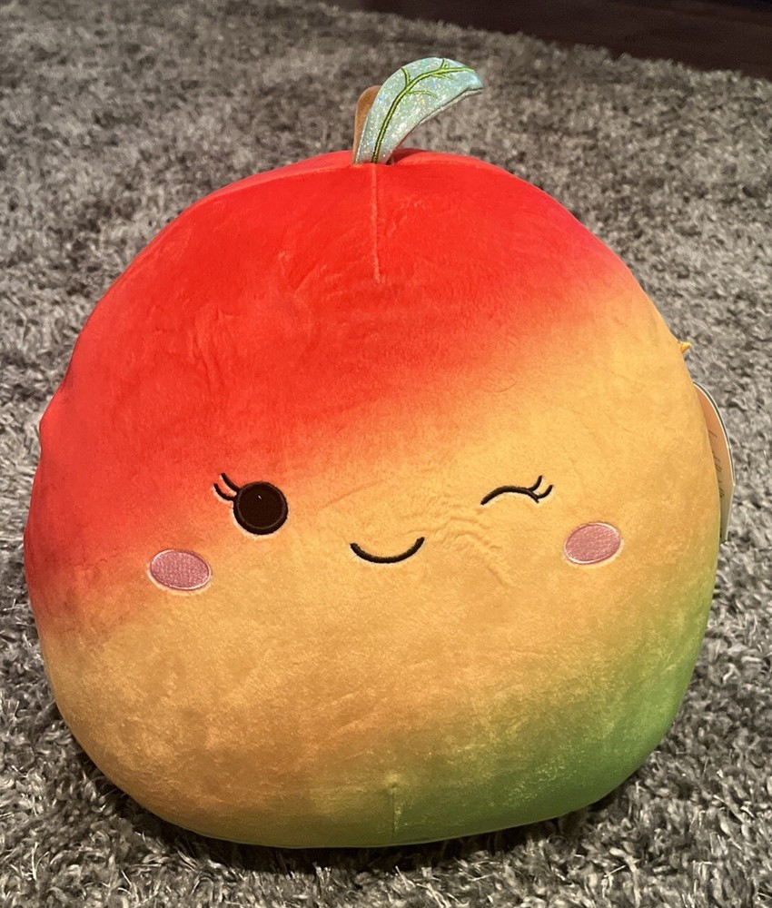 XIMENA The Winking Mango 12x11x6 Squishmallows Plush by Kellytoy 2023 with Tags