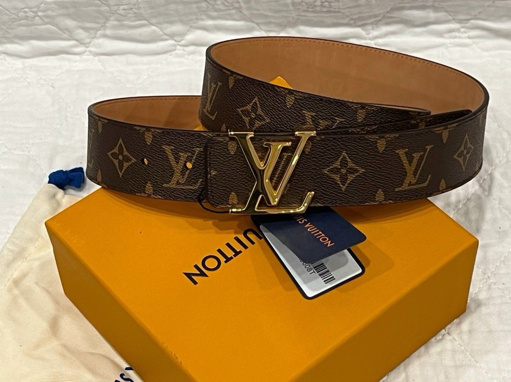 Louis Vuitton Brown Monogram Leather Belt - Men Size 110/44 For 38-40 Pants