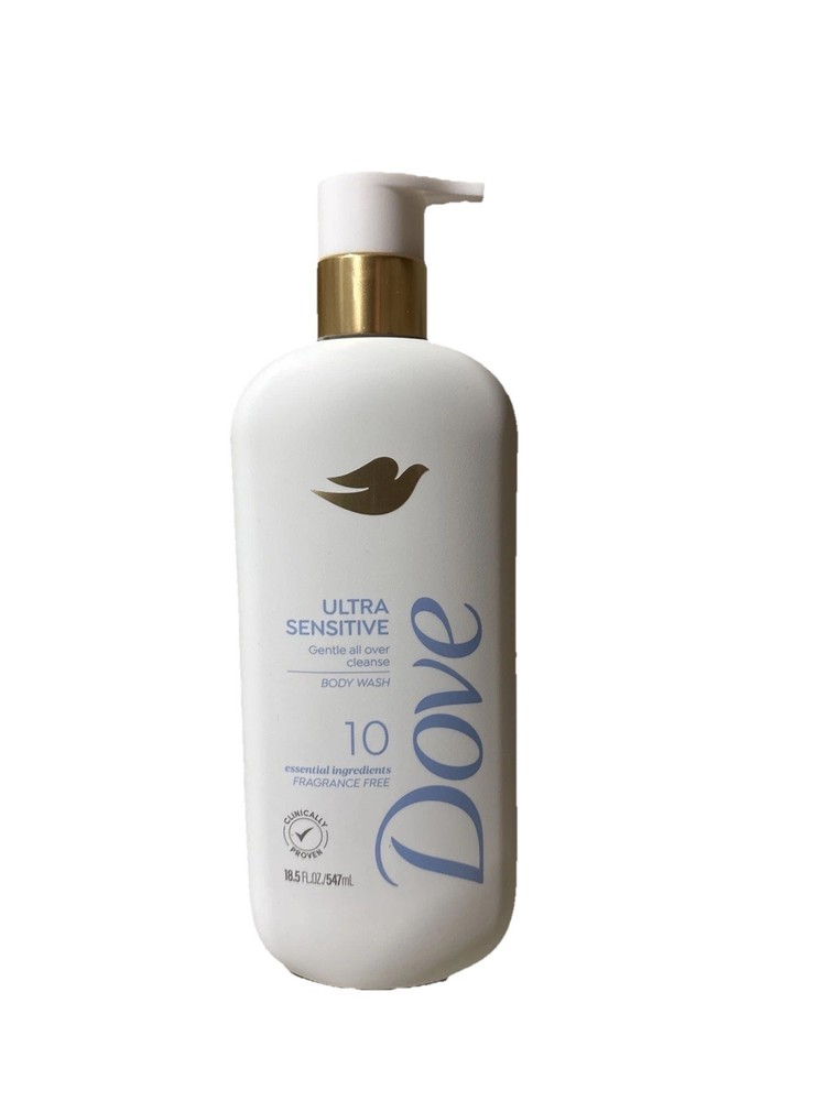 4-Pack Dove Ultra Sensitive Body Wash 18.5 oz for Gentle Skin Cleansing