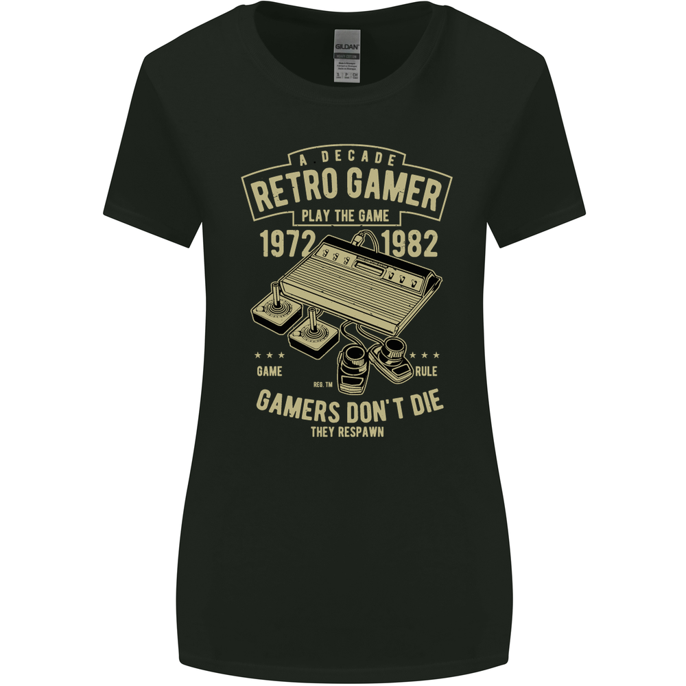Retro Gamer Funny Gaming Womens Wider Cut T-Shirt