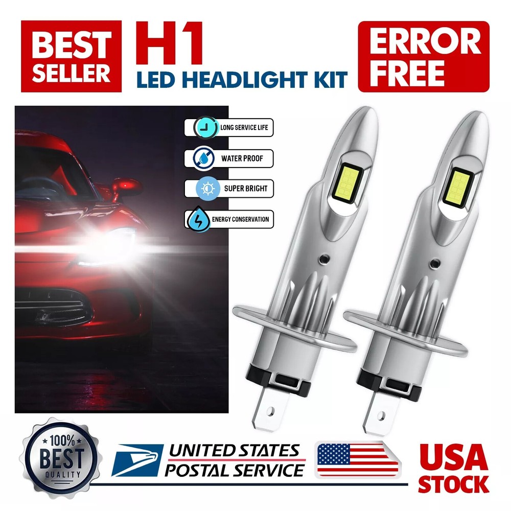 2003-2008 Mazda 6 2PCS H1 6000K LED Headlight Bulb Kit High Low Beam White Light
